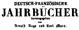 Deutsch-Franzsische Jahrbcher