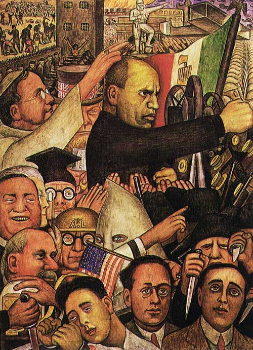 Mussolini. 1933. Painted by Diego Rivera
